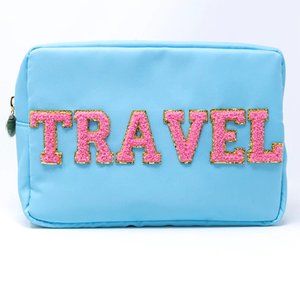 Blue and Pink Travel Bag